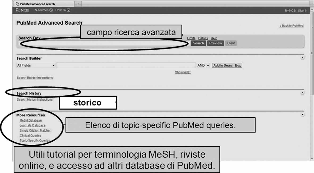 ricerca avanzata PubMed